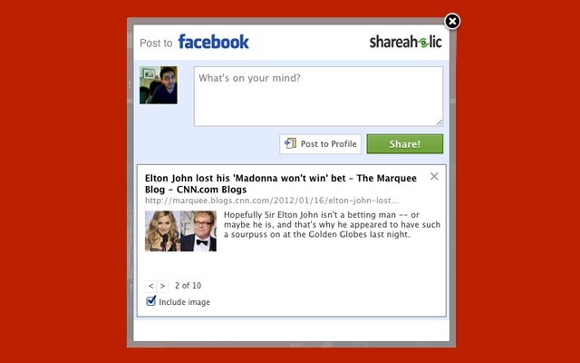 facebook share extension